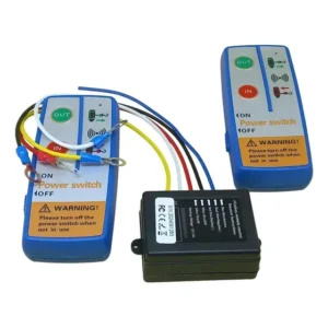 Controle Remoto Guincho Eletrico Com Central 12 Escolha , Sem Fio Transmissão Confiável Para Caminhão Atv Suv De Carro 12v Abs Metal,alimentado Por Bateria,com Indicador Led Anti-interferência