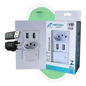 Tomada Usb Interruptor 1 Tecla 10a Carregador Tomada Parede