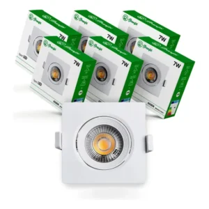 Kit 10 Spot Luminária 7w Qd Rd Frio 6500k Quente 3000k