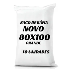 10 Sacos De Ráfia Novo 80x100 Grande Resistente Para 100kg