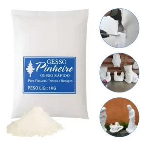 Gesso Seca Rápido Em Pó 1kg - Reparos E Artesanato