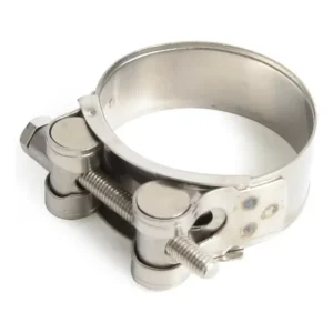 Braçadeira De Escape De Motocicleta De 44-47 Mm Em Aço Inoxi