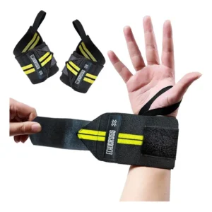 Par De Protetor De Punho Profissional Para Crossfit Academia Preto