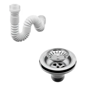 Kit Válvula 3.1/2 Americana Inox Sifão Sanfonado Flexível S