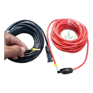 Fio 6mm 5m Preto + 5m Vermelho + Conector Mc4 + Ilhos Solar
