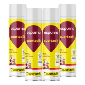 Espuma Selante Profissional Quartzolit Pu Expansiva Para Instalação Portas Batentes 4un