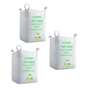 3 Saco Big Bag Reforçado Reciclagem Entulho Jardinagem C1