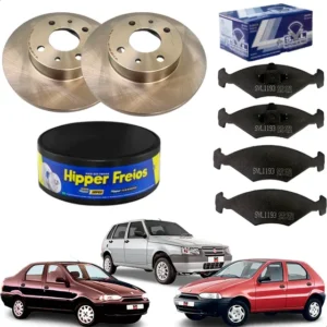Kit Disco/pastilha Freio Dianteiro Uno Elba Fiorino Prêmio