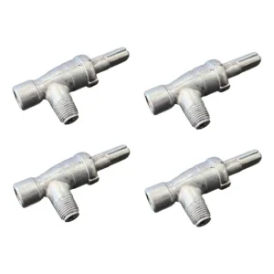 Kit 4x Conexão De Gás Ramal Registro Fogões Chapas Lanche