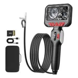 Goldcare Endoscópio Articulado Bidirecional, 6.2mm Boroscopio Camera Endoscopica Industrial, Cabo De 1.6m, Full Hd 1080p Tela 4.3 E Câmera Com Cartão 32g