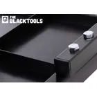 Banqueta Fixa Com Assento Para Mecânico 140kg Com Rodízio Porta Ferramentas Bbm100 The Black Tools Cor Preto - Imagem 7