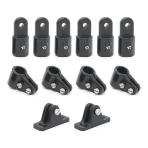 Kit 6 Ponteira 4 Abraçadeira E 2 Base P/ Capota 7/8 Náutica