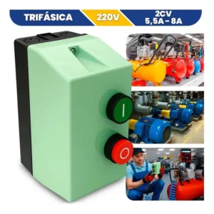 Autack Chave Magnética Partida Motor Trifásico 220V 2CV LE1-D09