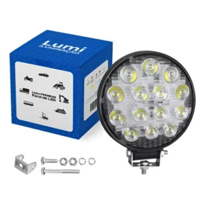 Mini Farol De Milha Redondo 42w 9-60v Moto Carro Off-road