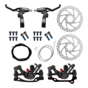 Kit Freio A Disco Mecanico Bike + Manete Alumínio + Cabos