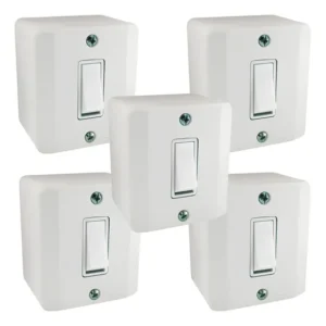 Kit C/5 Und Sistema X Interruptor Simples - Caixa Externa 10 A 250v Branco