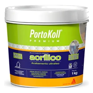 Rejunte Acrílico Premium Branco Brilhante 1kg Portokoll