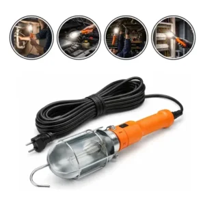 Luz Inspeção Manutenção Automotiva Com Gancho Mecânico 5 Mts