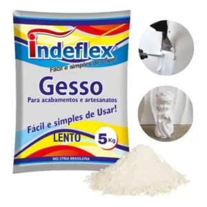 Saco De Gesso Em Pó Lento 1kg - Artesanato E Reparos