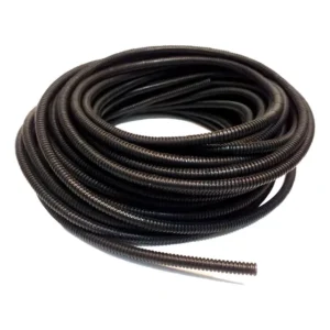 Espaguete Corrugado Preto 20m 4,5mm Som Automotivo Para Organização de Cabos