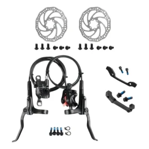 Freio Hidráulico Shimano Mt200 Par C/ Discos E Adaptadores