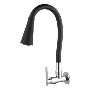 Gourmet Luxo Cozinha Flexível Parede 2 Bocal Pia, Preto