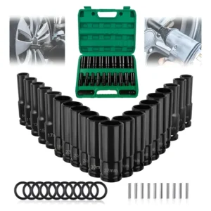 20x Jogo Chave Canhão Soquete Sextavada Longa 1/2 8-32mm