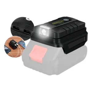 Adaptador De Carregamento Usb Para Baterias 18v Com Luz Led De Trabalho Gorillaz