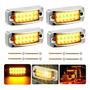 Kit4 Lanterna Delimitadora Caminhao Lateral Led 12v 24v