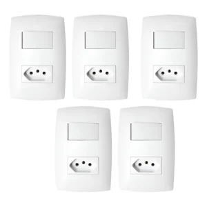 Kit Com 5 Interruptores + Tomada 20a Amperes Blux Home