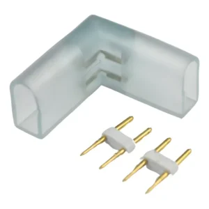 Conector Emenda Curva 90° Mangueira Led Neon 110/220v 2 Pin