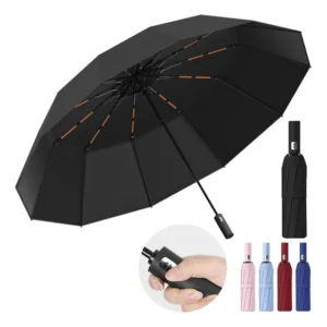 Guarda Chuva Abre E Fecha Automático Reforçado Contra Vento