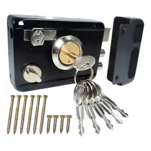 Fechadura Portão Sobrepor Externo Manual Com 6 Chaves Tetra