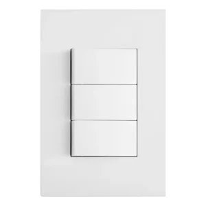 Interruptor Triplo Blux 2 Simples 1 Paralelo Recta Branco Satin Fosco