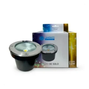 Embutido De Solo Led 12w Inox Cromado Redondo Luz Branco Que Cor da estrutura Preto