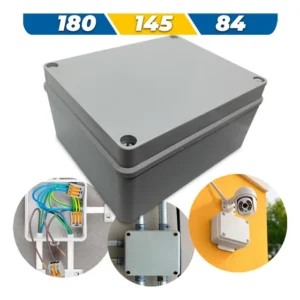 Caixa de Passagem IP67 180x145x84mm Termoplástico Cinza Elétrica