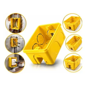 Caixinha De Luz 4x2 Tramontina Reforçada Para Tomada Interruptor Pvc Embutir Parede Retangular Alvenaria - Kit 25 Unidades