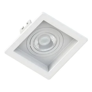 Spot Embutir Par20 Recuado Quadrado Estrutura Branco