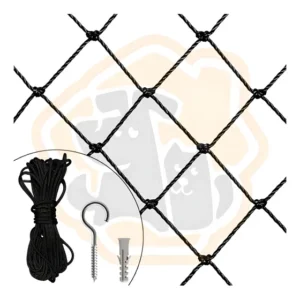 Kit Rede Tela Proteção Apartamento Janela 1,20 X 1,50 Preto