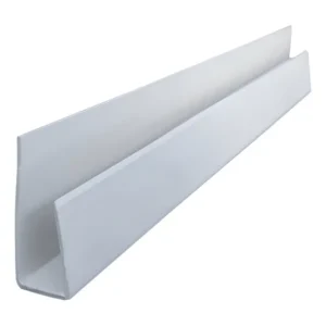 Rodaforro Perfil U PVC Bariri Branco Gelo 8mm 3m Caixa 5 Peças