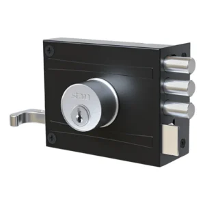 Fechadura Para Portão Sobrepor 701 100 3p 3 Pinos Stam Cor Preto fosco