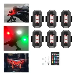 Luz Advertência Led Exterior 6 Lâmpadas E 1 Controle Remoto