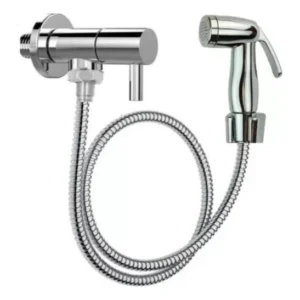 Ducha Higiênica Super Luxo Aço Inox Com Registro 1/4 Volta