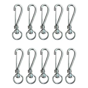 Kit 10 Gancho Mosquetão Destorcedor Aço Inox Girador Oferta