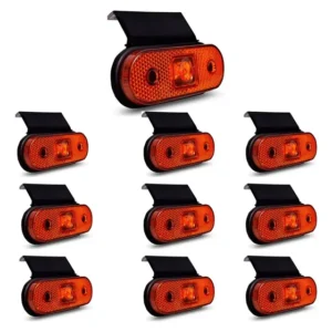10 Lanterna Lateral Carreta Facchini C/suporte Led Bivolt
