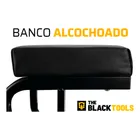 Banqueta Fixa Com Assento Para Mecânico 140kg Com Rodízio Porta Ferramentas Bbm100 The Black Tools Cor Preto - Imagem 4