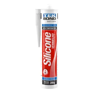 Selante Silicone Acético Alta Temperatura Tekbond Vermelho 280g Automotivo