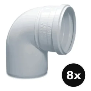 Kit 8 Joelho 90° Para Esgoto 100mm Tigre Pvc Rígido