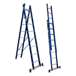 Escada Alumínio Fibra Tesoura Extensível 2,50×4,40m Wbertolo