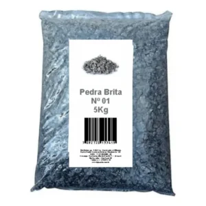Pedra Brita Para Jardim N° 01 Cinza Pacote 5 Kg